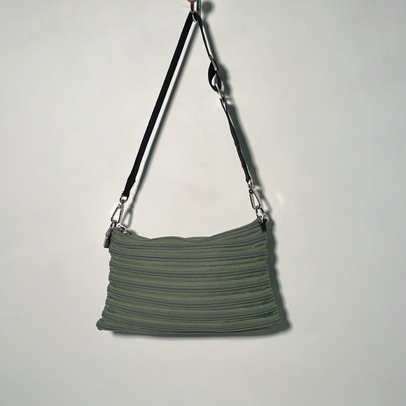 BAM BAGS Green Zipper Adjustable Shoulder Strap West/East Top Zip Urban/Work Bag - Picture 4 of 9